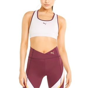 NWT Puma 4Keeps Graphic Racer Back Sports Bra ~ Mid Impact